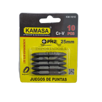 Set de puntas Phillips 10 piezas km1618