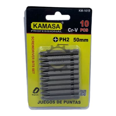 Set de puntas phillips 10 piezas km1619