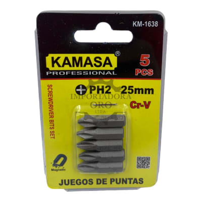 Set de puntas Phillips 5 piezas km16381
