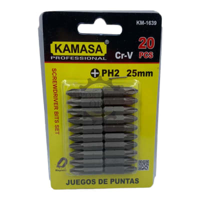 Set de puntas phillips 20 piezas km16391