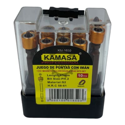 Set de puntas phillips con tope km16501