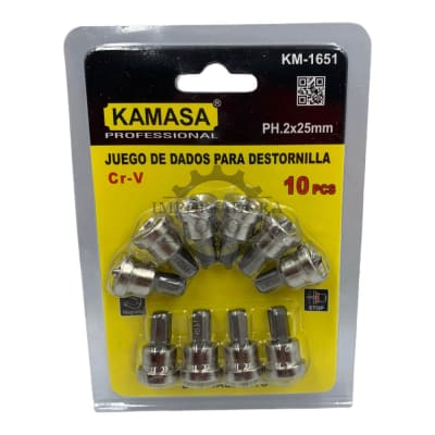 Set de puntas phillips con tope km16511