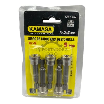 Set de puntas phillips con tope km16521