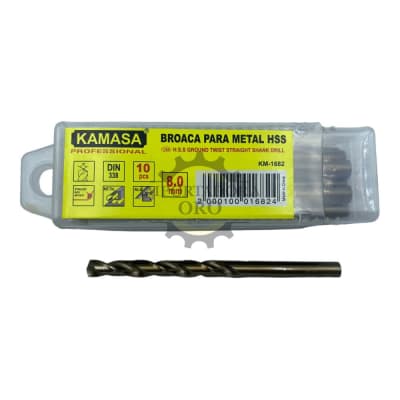 Broca para metal hss 8mm km1682