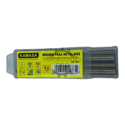 Broca para metal hss 9mm km1683