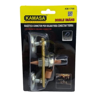 Toma tierra doble iman km17061