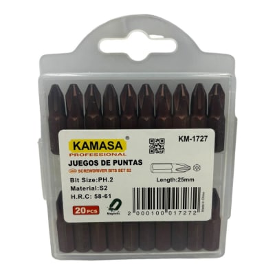 Juego de puntas phillips S2 Ph2x25mm km1727