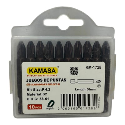 Juego de puntas phillips S2 Ph2x50mm km17281