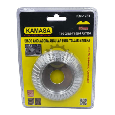 Disco escofina curvo 85mm Plateado km17611