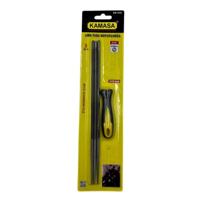 Lima Para Motosierra Con Mango 3Pcs 3/16