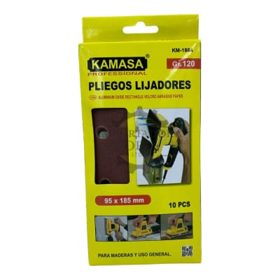 Set de lijas con velcro rectangular g120 km18641