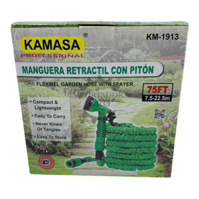 Manguera Retractil Flexible Jardin 7.5-22.5m km1913