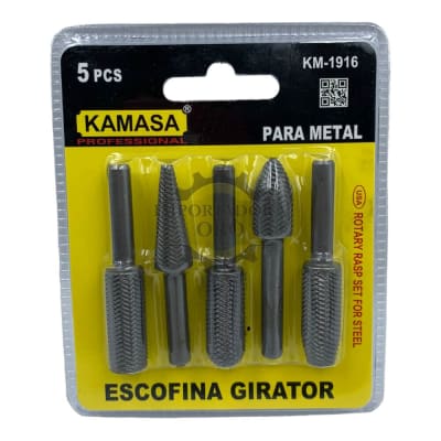 Escofina Giratoria para metal 5 piezas km1916