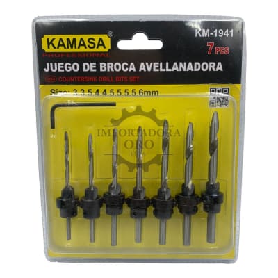 Broca avellanadora 7 piezas km1941
