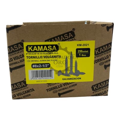 Tornillo Volcanita zincado 8x2 1/2