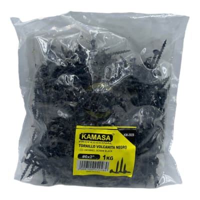 Tornillo Volcanita negro 6x2