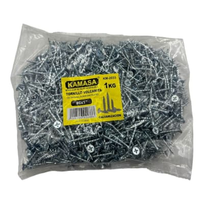 Tornillo Volcanita zincado 6x1