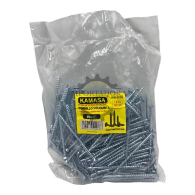 Tornillo Volcanita zincado 8x3