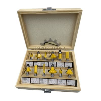 Juego de fresas para madera 12 piezas km4881