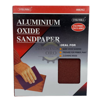Lija de papel para madera p100 50 unidades 19266