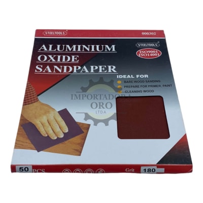 Lija de papel para madera p180 50 unidades ljm1801