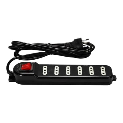 Alargador con Switch 6 Posiciones 3 Metros Negro ME070B1