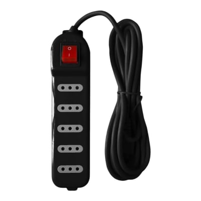 Alargador con Switch 5 Posiciones 3mts Negro ME071B