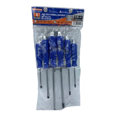 Juego de destornillador de golpe 6 piezas mk00231