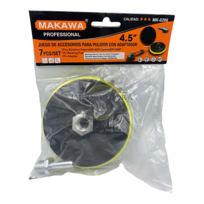 Disco para pulir con velcro 115mm 7 piezas mk02861