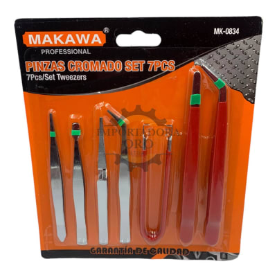 Juego de Pinzas Cromado 7 piezas Mk08341