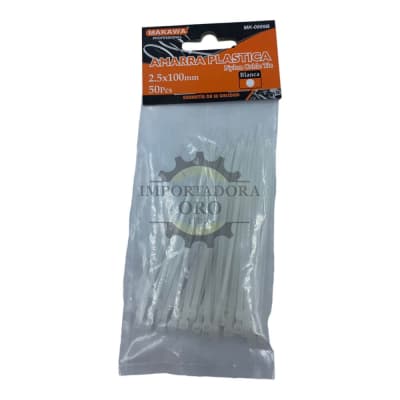 Amarra plastica Blanca 2.5x100mm Mk0869B1