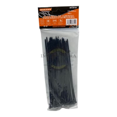 Amarra plastica negra 3.6x200mm Mk0872N1
