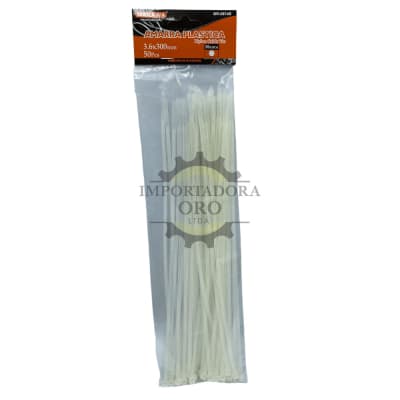 Amarra plastica Blanca 2.5x200mm Mk0871B