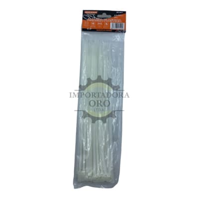 Amarra plastica Blanca 4.8x300mm Mk0877B