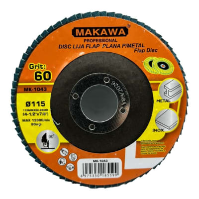 Disco Flap Traslapado 115mm G60 Zirconio MK10431