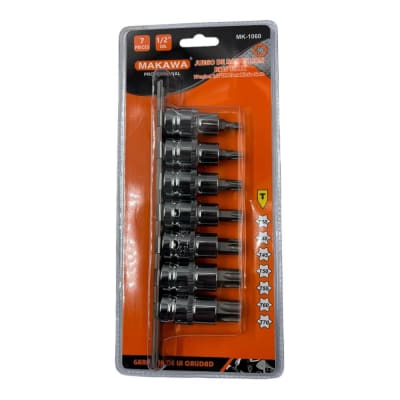 Juego de Dados Punta Estrella Torx 7pcs Mk10601