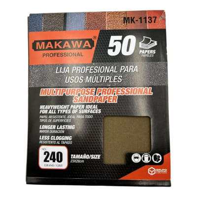 Lija de Papel Para Madera P240 50 unidades  MK11371