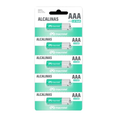 Pack 5 pilas Alcalinas AAA prepicadas MWALK5AAAP1