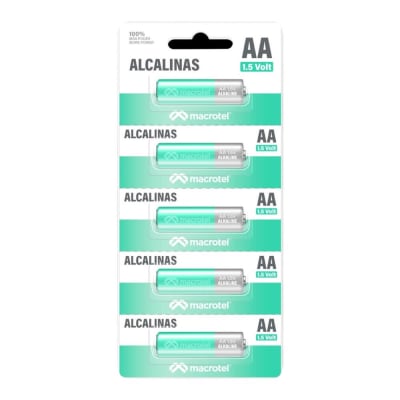 Pack 5 pilas Alcalinas AA prepicadas MWALK5AAP1