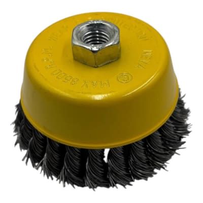 Escobilla copa de acero trenzada 4