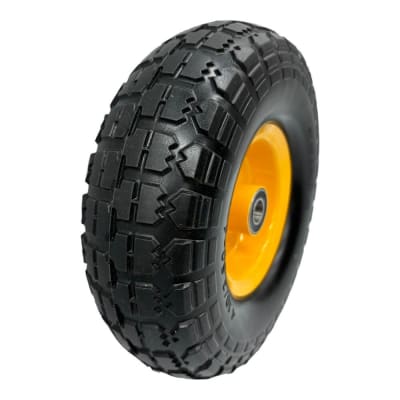 Rueda Maciza 350-4 Amarilla doble eje R3504BE1