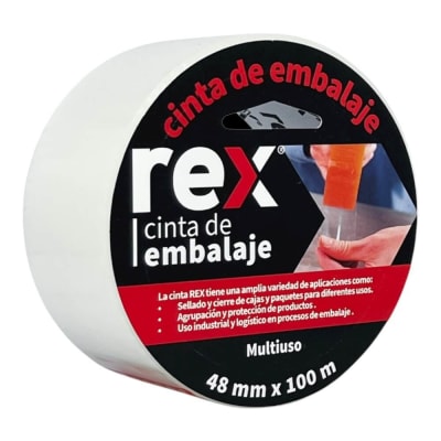 Cinta de Embalaje Transparente 48 x 100m REX290001