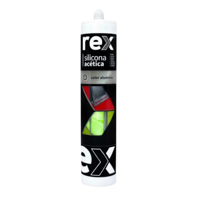 Silicona Acetica Aluminio 300ml REX303641