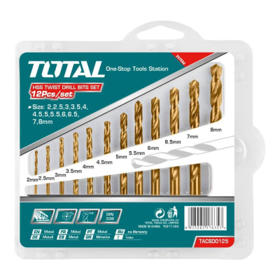 Juego de Brocas 12Pcs Para Metal TACSD01251