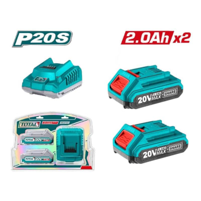 Kit de Baterias y Cargador 20V 2.0AH x2 Tfbcpk12221