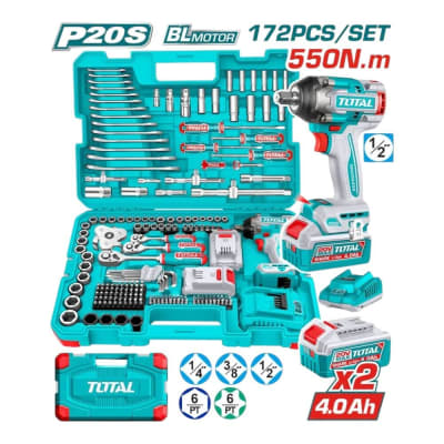 Kit Llave impacto Inalamb con 172pcs THKTHP41728