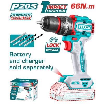 Taladro Inalambrico Litio-ion 10mm 20v 66nm TIDLI206681