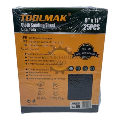 Lija de tela para metal p60 25 unidades Tmk19268