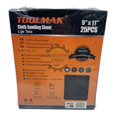 Lija de tela para metal P100 25 unidades Tmk192701
