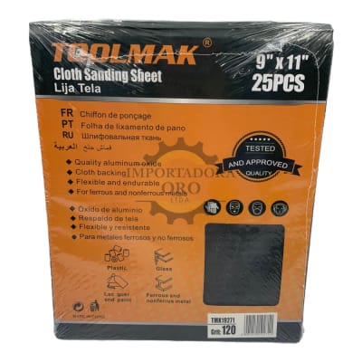 Lija de tela para metal p120 25 unidades Tmk192711